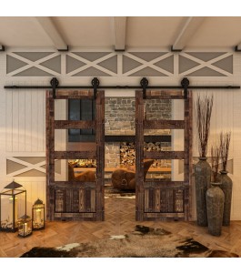 Glasschiebetür BARN-LINE - Country Altholz Astig Model 33