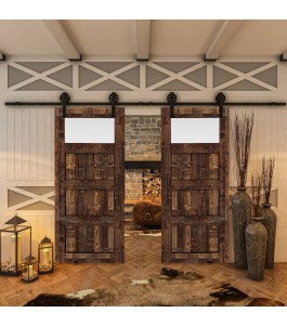 Glasschiebetür BARN-LINE - Country Altholz Astig Model 35