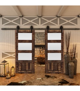 Glasschiebetür BARN-LINE - Country Altholz Astig Model 37
