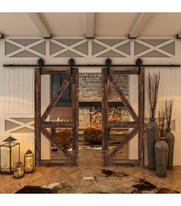 Glasschiebetür BARN-LINE - Country Altholz Astig Model 42