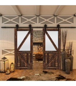 Glasschiebetür BARN-LINE - Country Altholz Astig Model 43