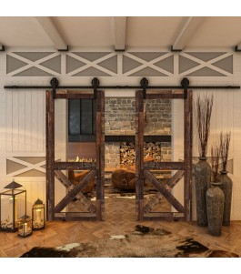 Glasschiebetür BARN-LINE - Country Altholz Astig Model 52
