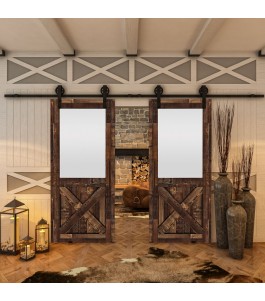 Glasschiebetür BARN-LINE - Country Altholz Astig Model 53