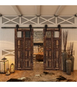 Glasschiebetür BARN-LINE - Country Altholz Astig Model 61