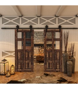 Glasschiebetür BARN-LINE - Country Altholz Astig Model 62