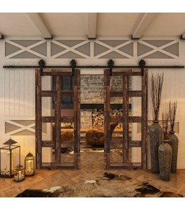 Glasschiebetür BARN-LINE - Country Altholz Astig Model 63