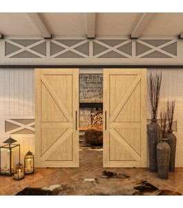 Glasschiebetür BLACK-LINE - Country Sonoma Eiche Model 40