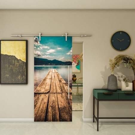Glasschiebetür PIPE-LINE - Fotoprint Model 182