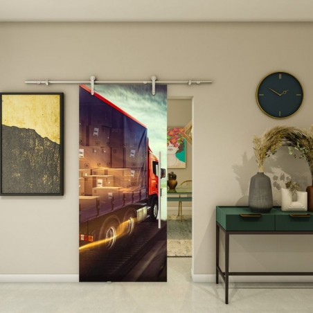 Glasschiebetür PIPE-LINE - Fotoprint Model 261