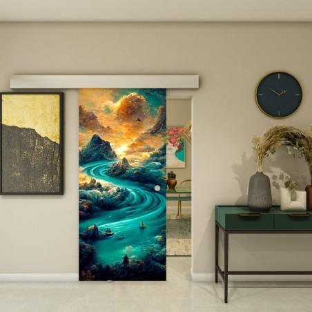Glasschiebetür ECO-LINE - Fotoprint Model 138