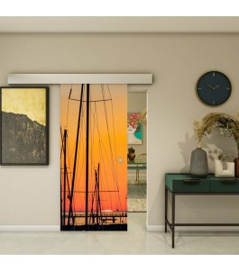 Glasschiebetür ECO-LINE - Fotoprint Model 156