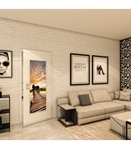 Lichtausschnitt - Fotoprint Model 47 - modernes Zuhause