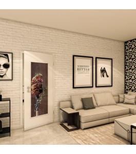 Lichtausschnitt - Fotoprint Model 114 - modernes Zuhause