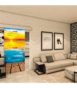 Glasschiebetür ECO-LINE - Fotoprint Model 178