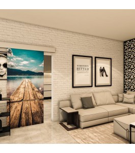 Glasschiebetür ECO-LINE - Fotoprint Model 182