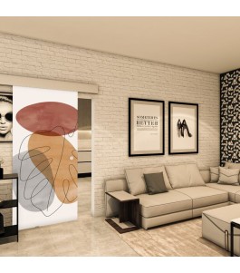 Glasschiebetür ECO-LINE - Fotoprint Model 345