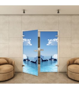 Ganzglastür - Fotoprint Model 129 für ein modernes Zuhause