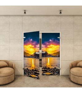 Ganzglastür - Fotoprint Model 166 für ein modernes Zuhause