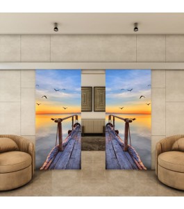 Glasschiebetür ECO-LINE - Fotoprint Model 44