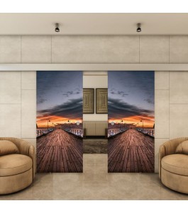 Glasschiebetür ECO-LINE - Fotoprint Model 141