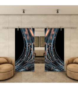Glasschiebetür PIPE-LINE - Fotoprint Model 33