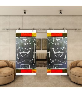 Glasschiebetür PIPE-LINE - Fotoprint Model 327