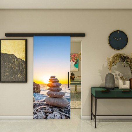 Glasschiebetür BLACK-LINE - Fotoprint Model 36