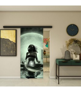 Glasschiebetür BLACK-LINE - Fotoprint Model 38