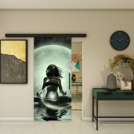 Glasschiebetür BLACK-LINE - Fotoprint Model 38