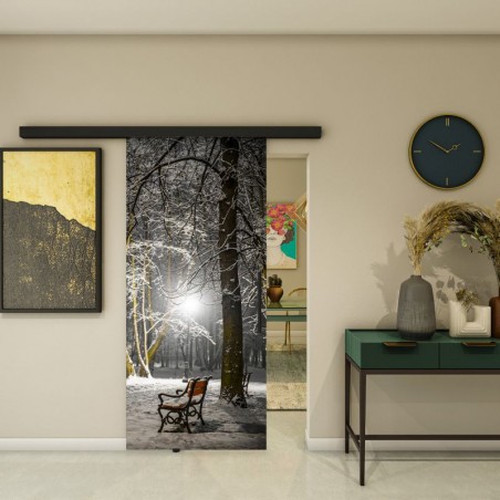Glasschiebetür BLACK-LINE - Fotoprint Model 46