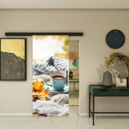 Glasschiebetür BLACK-LINE - Fotoprint Model 66