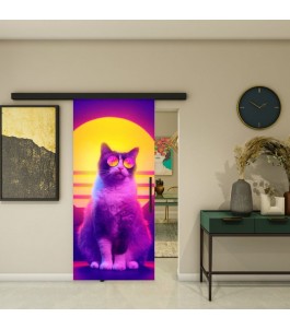 Glasschiebetür BLACK-LINE - Fotoprint Model 84