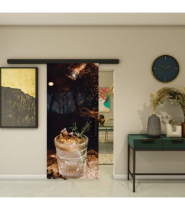 Glasschiebetür BLACK-LINE - Fotoprint Model 111