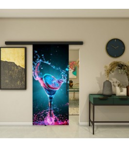 Glasschiebetür BLACK-LINE - Fotoprint Model 112