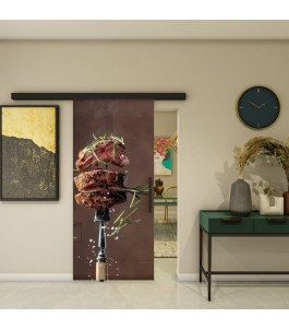 Glasschiebetür BLACK-LINE - Fotoprint Model 114