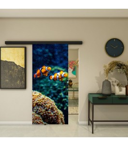 Glasschiebetür BLACK-LINE - Fotoprint Model 123