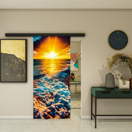 Glasschiebetür BLACK-LINE - Fotoprint Model 127