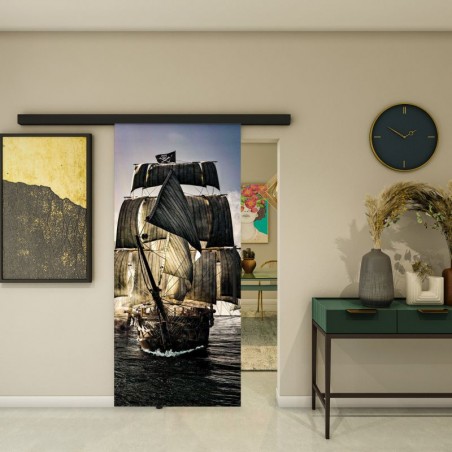 Glasschiebetür BLACK-LINE - Fotoprint Model 140