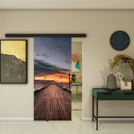 Glasschiebetür BLACK-LINE - Fotoprint Model 141
