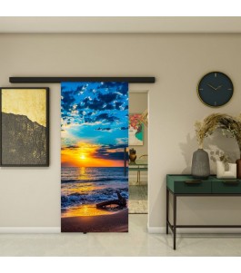 Glasschiebetür BLACK-LINE - Fotoprint Model 146