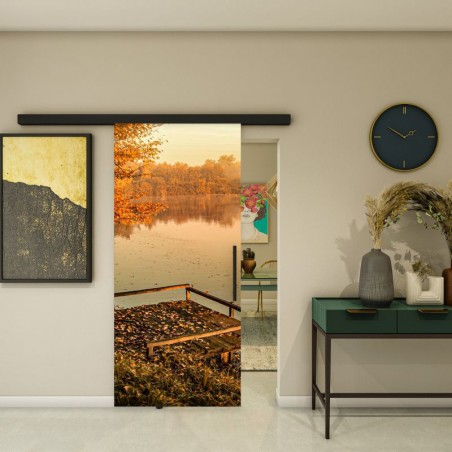 Glasschiebetür BLACK-LINE - Fotoprint Model 154