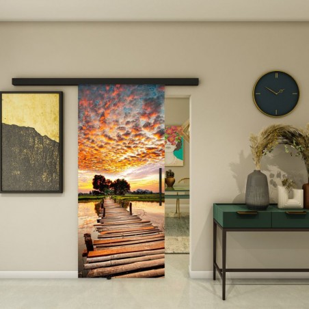 Glasschiebetür BLACK-LINE - Fotoprint Model 155