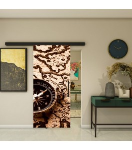 Glasschiebetür BLACK-LINE - Fotoprint Model 163