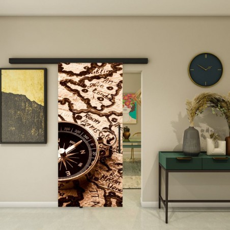Glasschiebetür BLACK-LINE - Fotoprint Model 163