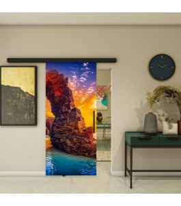 Glasschiebetür BLACK-LINE - Fotoprint Model 176
