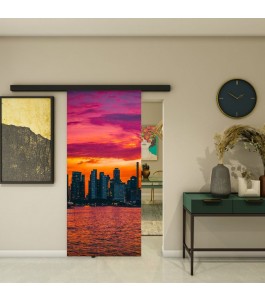 Glasschiebetür BLACK-LINE - Fotoprint Model 202