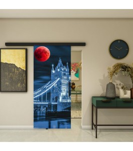 Glasschiebetür BLACK-LINE - Fotoprint Model 206