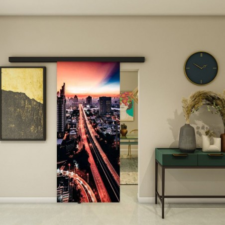 Glasschiebetür BLACK-LINE - Fotoprint Model 210