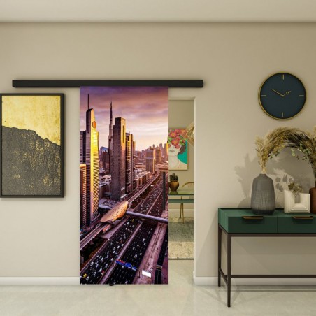 Glasschiebetür BLACK-LINE - Fotoprint Model 213