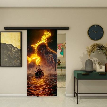 Glasschiebetür BLACK-LINE - Fotoprint Model 225